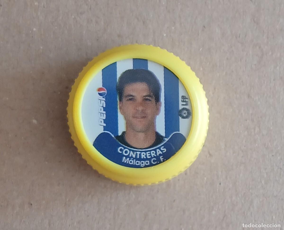 Cromos de f&uacute;tbol: TAP&Oacute;N CONTRERAS M&Aacute;LAGA PEPSI COLA LFP 2001-2002. Buen estado.