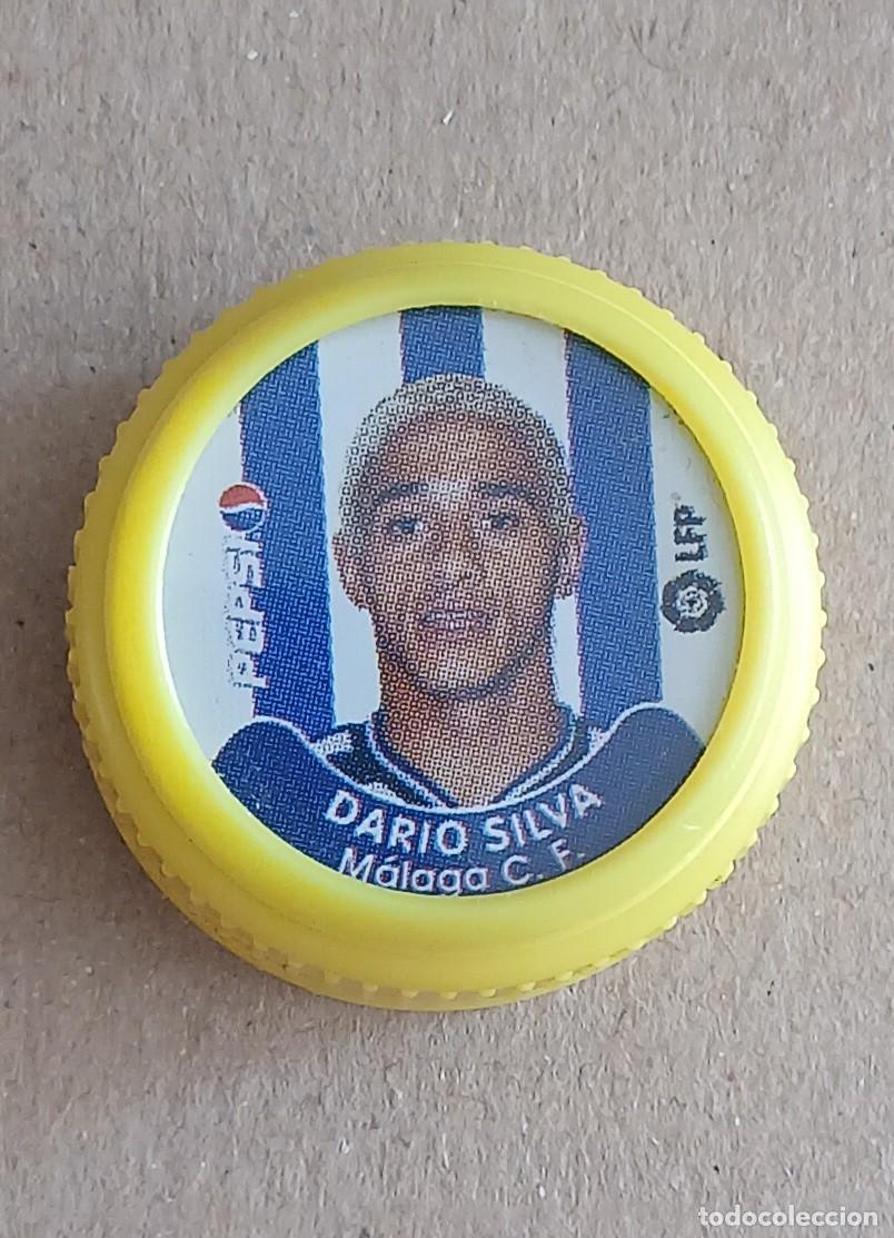 Cromos de f&uacute;tbol: TAP&Oacute;N DAR&Iacute;O SILVA M&Aacute;LAGA PEPSI COLA LFP 2001-2002. Buen estado.