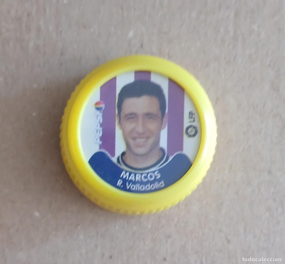 Cromos de f&uacute;tbol: TAP&Oacute;N MARCOS REAL VALLADOLID PEPSI COLA LFP 2001-2002. Buen estado.