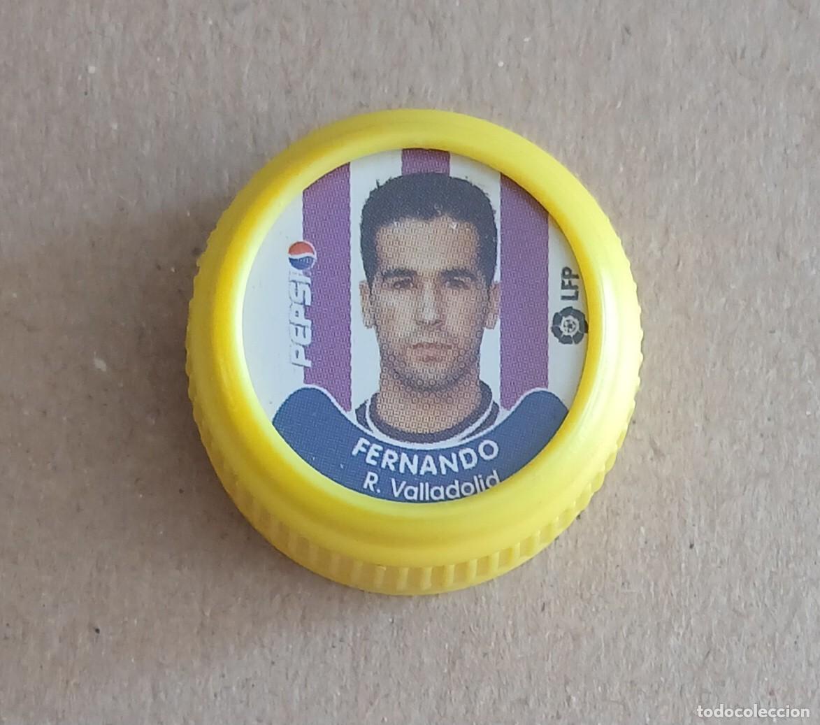 Cromos de f&uacute;tbol: TAP&Oacute;N FERNANDO REAL VALLADOLID PEPSI COLA LFP 2001-2002. Buen estado.
