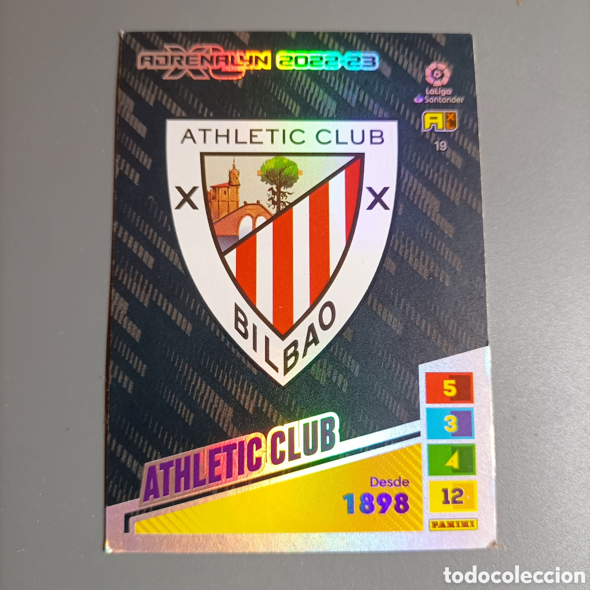 Cromos de f&uacute;tbol: ADRENALYN. LIGA 2022-2023 (ATHLETIC) №19 ESCUDO