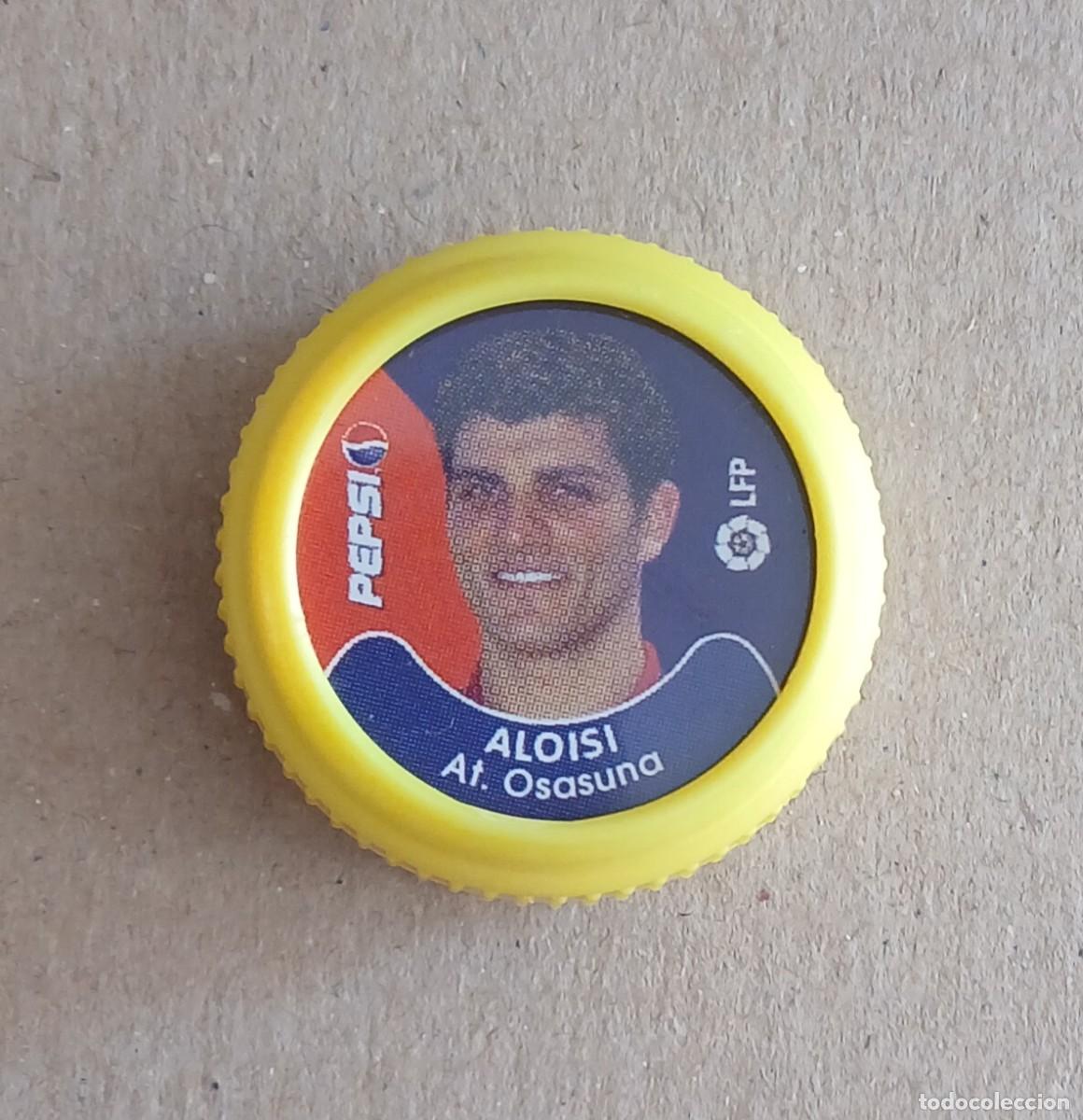 Fu&szlig;ball-Sticker: TAP&Oacute;N ALOISI OSASUNA PEPSI COLA LFP 2001-2002. Buen estado.