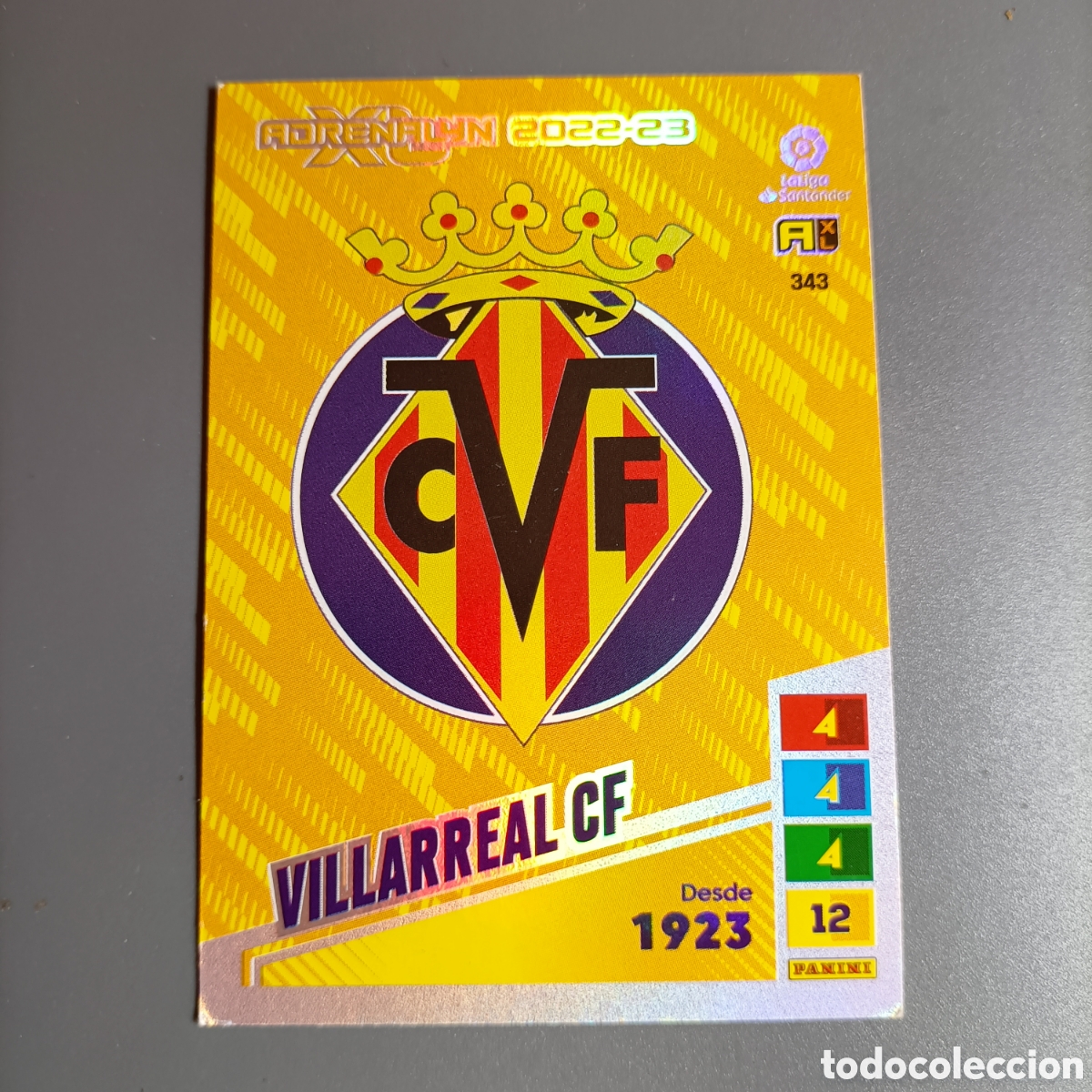 Cromos de Futebol: ADRENALYN. LIGA 2022-2023 (VILLARREAL) №343 ESCUDO