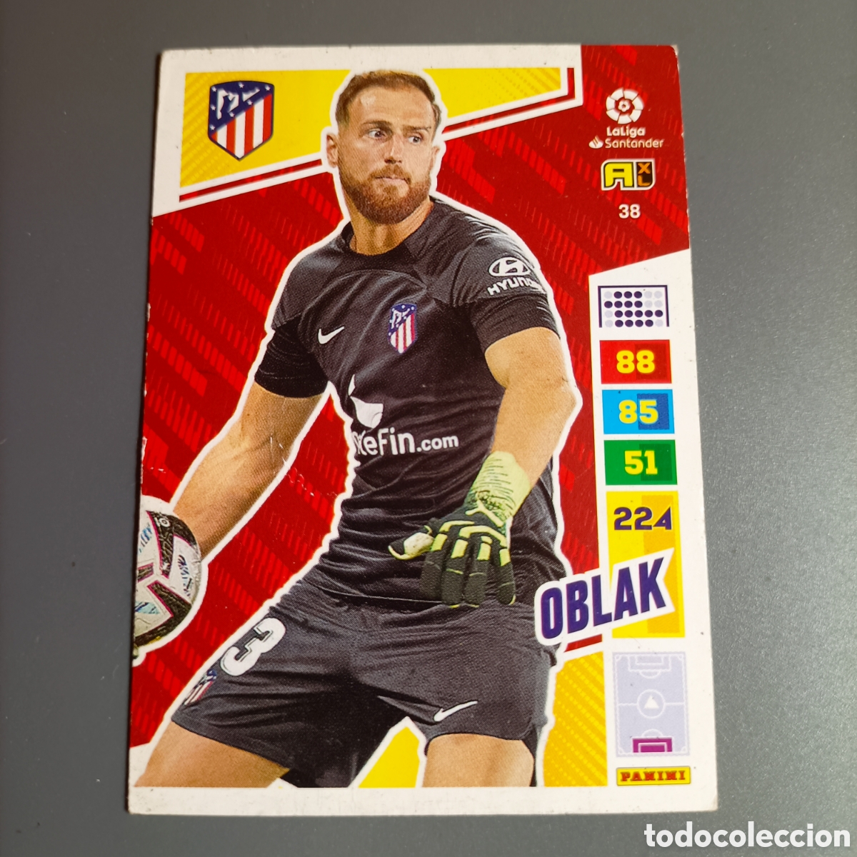 Cromos de f&uacute;tbol: ADRENALYN. LIGA 2022-2023 (ATL&Eacute;TICO) №38 OBLAK