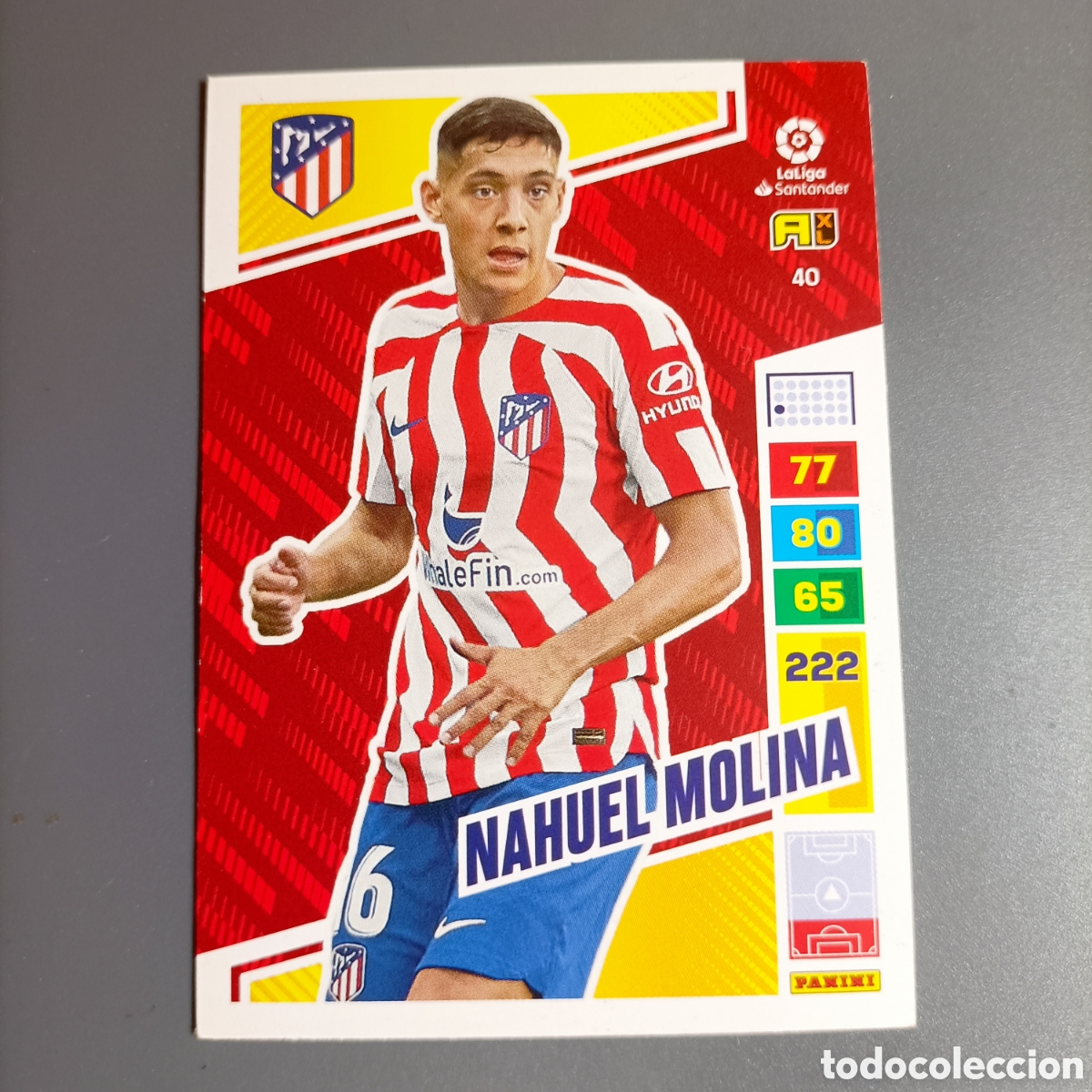 Cromos de f&uacute;tbol: ADRENALYN. LIGA 2022-2023 (ATL&Eacute;TICO) №40 NAHUEL MOLINA