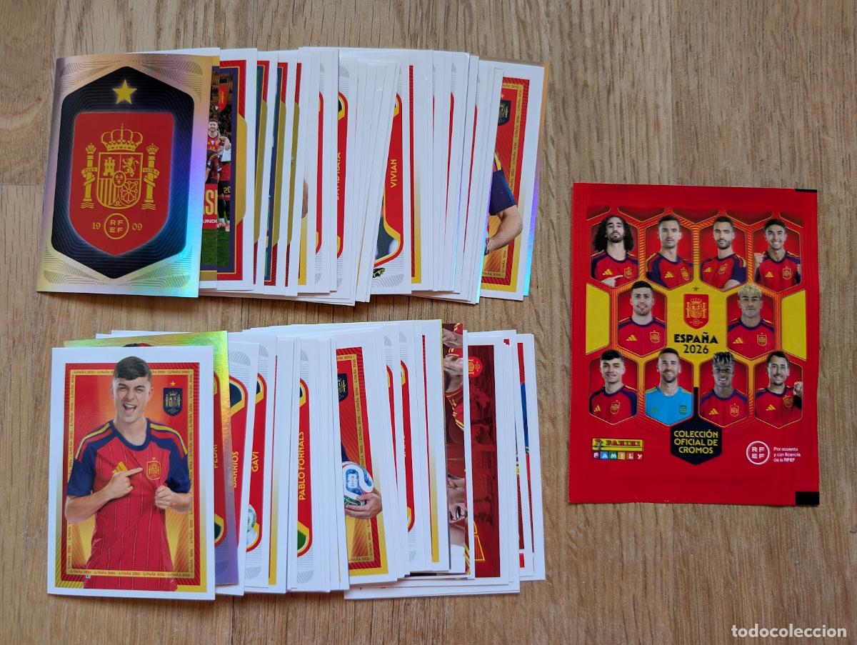 Cromos de f&uacute;tbol: PANINI CARREFOUR ESPA&Ntilde;A 2026 COLECCION OFICIAL SELECCI&Oacute;N COMPLETA (73 CROMOS) + SOBRE SIN ABRIR