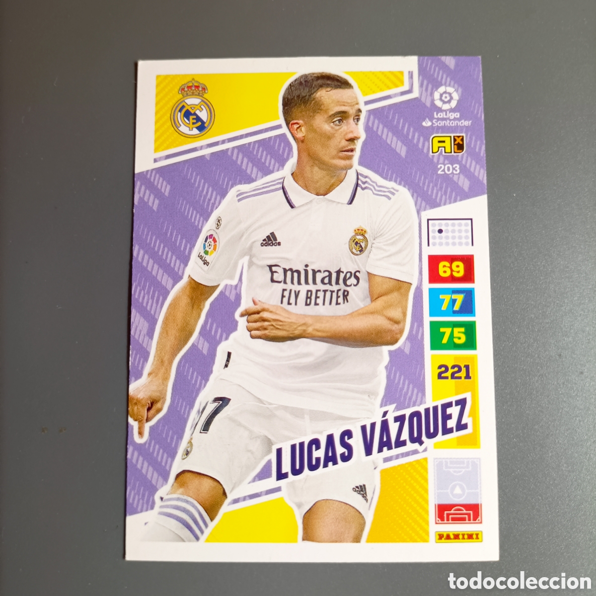 Cromos de f&uacute;tbol: ADRENALYN. LIGA 2022-2023 (REAL MADRID) №203 LUCAS V&Aacute;ZQUEZ