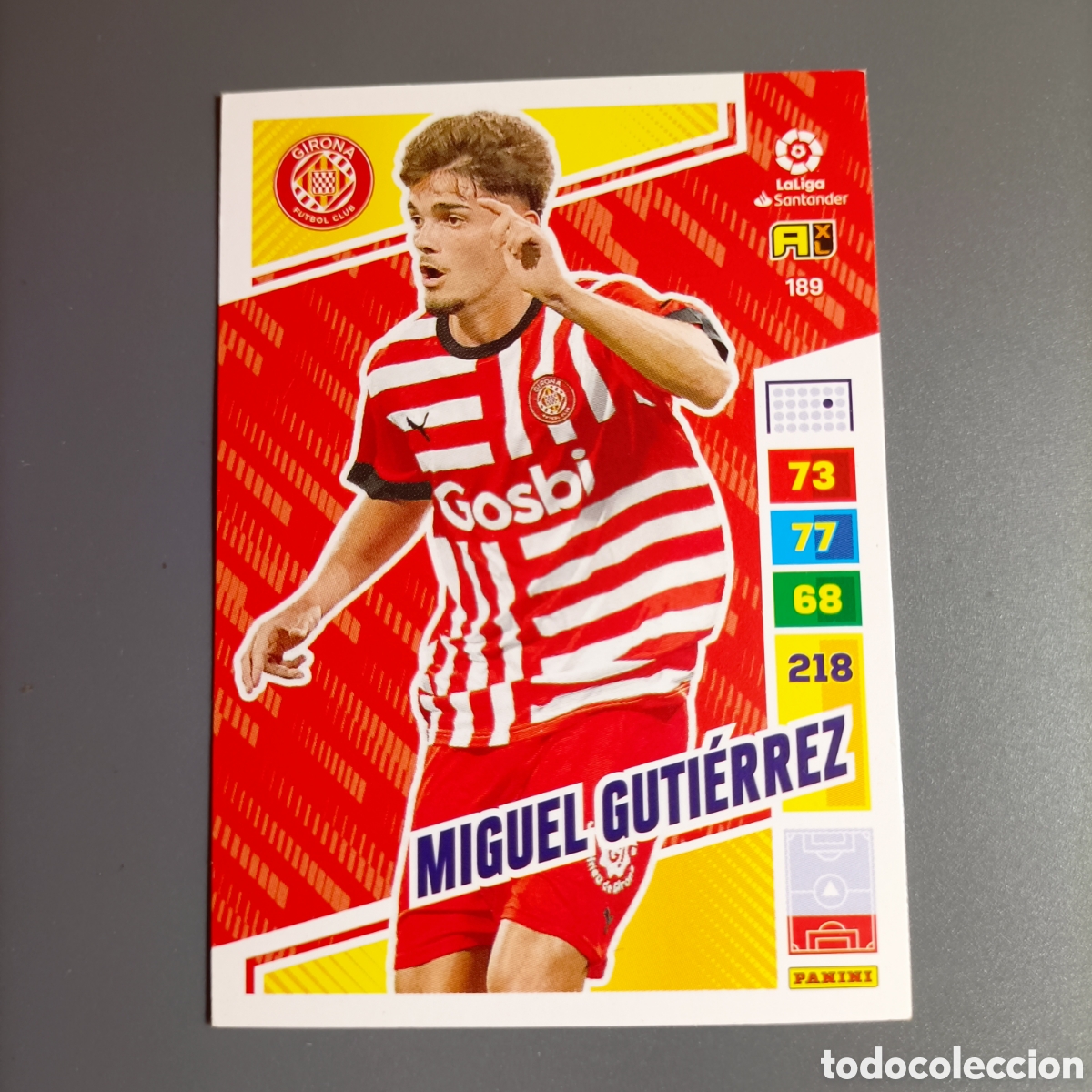 Cromos de f&uacute;tbol: ADRENALYN. LIGA 2022-2023 (GIRONA) №189 MIGUEL GUTI&Eacute;RREZ