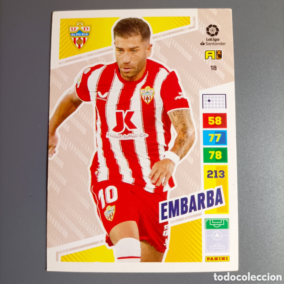 Cromos de f&uacute;tbol: ADRENALYN. LIGA 2022-2023 (ALMER&Iacute;A) №18 EMBARBA