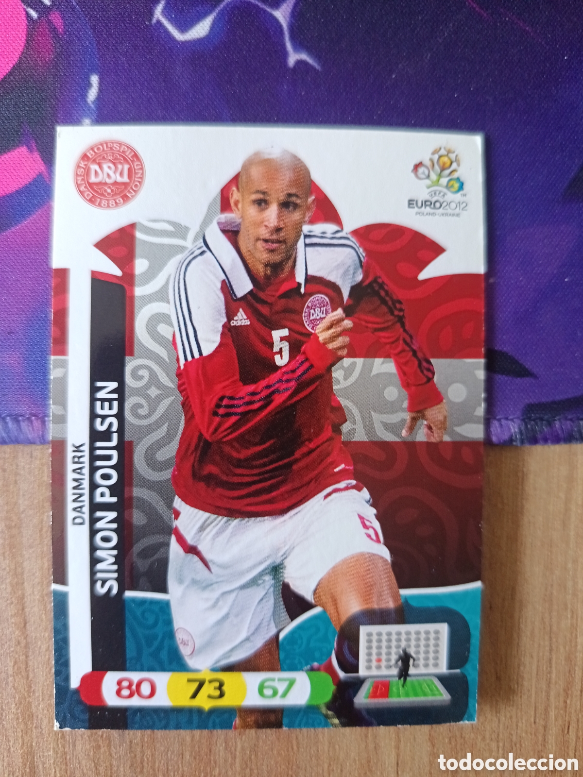 Fu&szlig;ball-Sticker: Simon Poulsen UEFA EURO 2012 EURO2012 POLONIA UCRANIA ADRENALYN XL PANINI