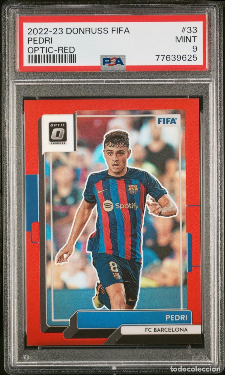Cromos de Futebol: Pedri #33 FC Barcelona 025/165 Panini Donruss Fifa Optic Red 2022 23 PSA 9