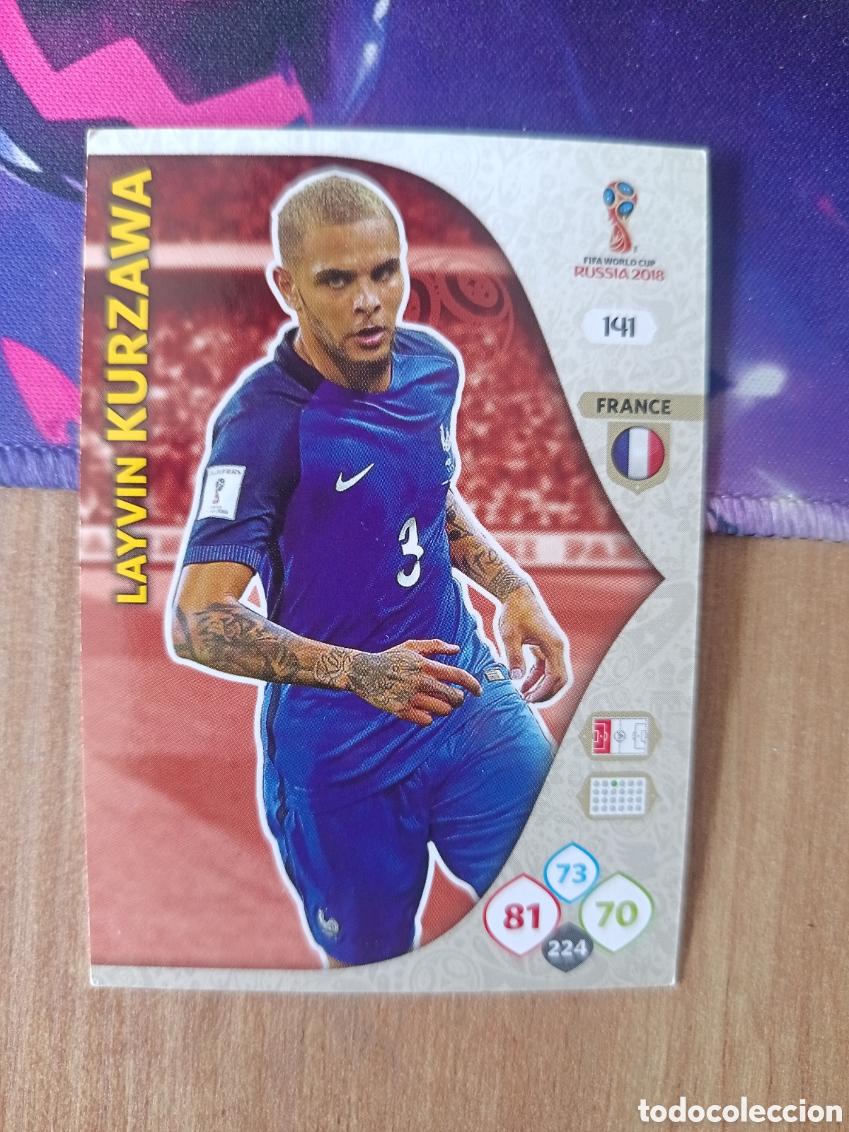 Cromos de f&uacute;tbol: 141 Kurzawa adrenalyn mundial fifa world cup 2018 18 rusia