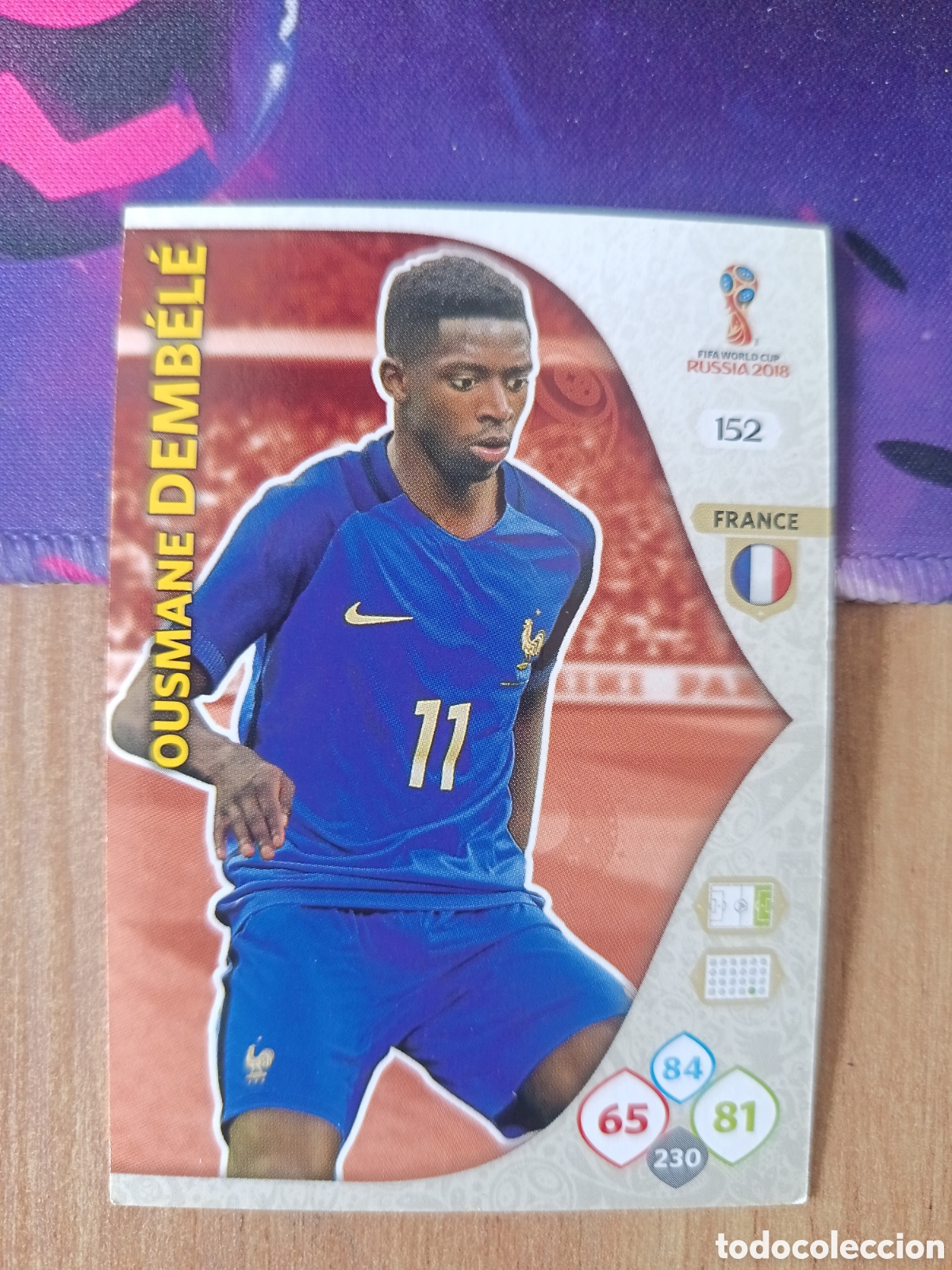 Cromos de f&uacute;tbol: 152 Dembele adrenalyn mundial fifa world cup 2018 18 rusia