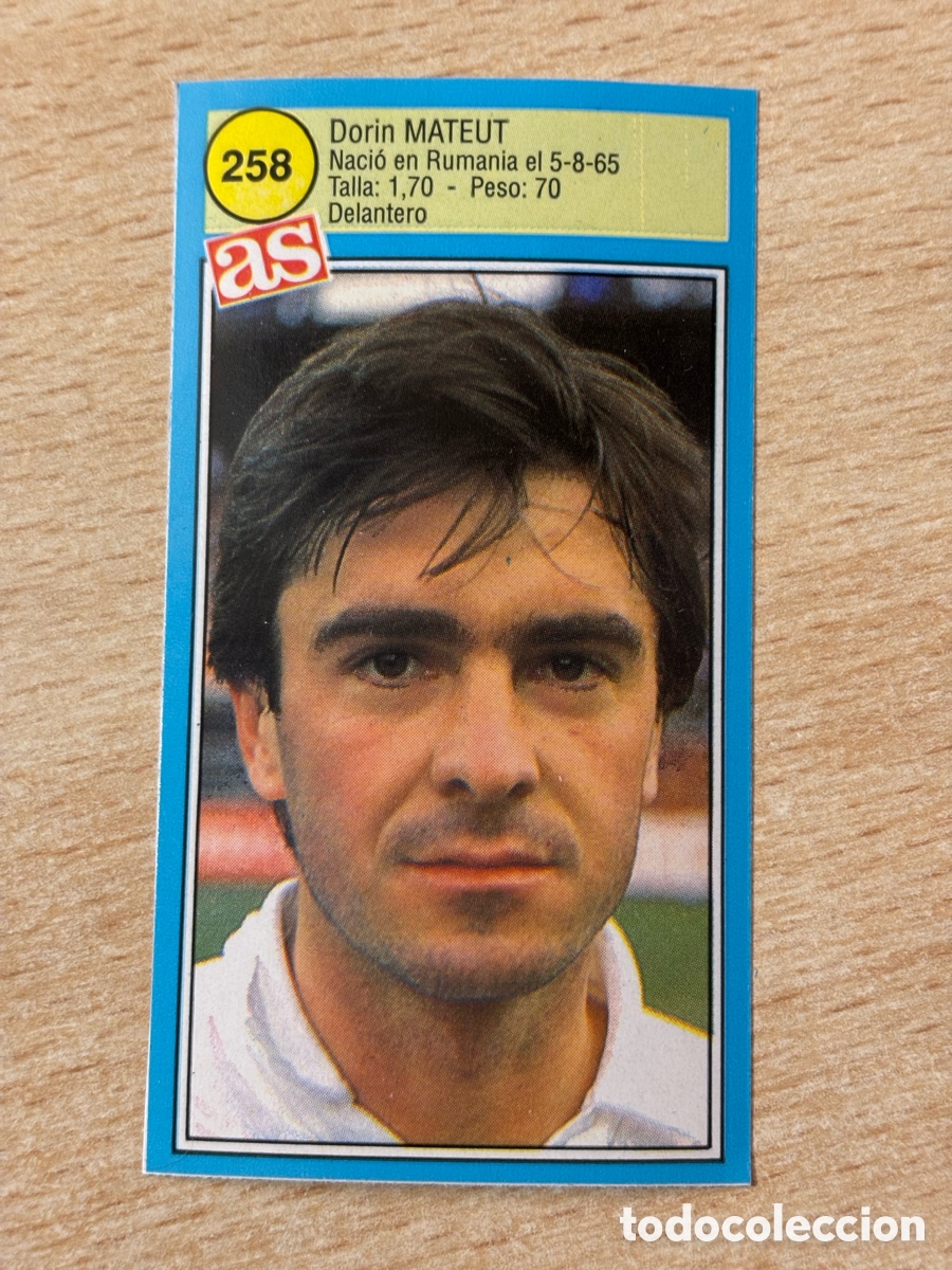 Cromos de f&uacute;tbol: # 258 Mateut Real Zaragoza Ases de la liga 90 91 sin pegar