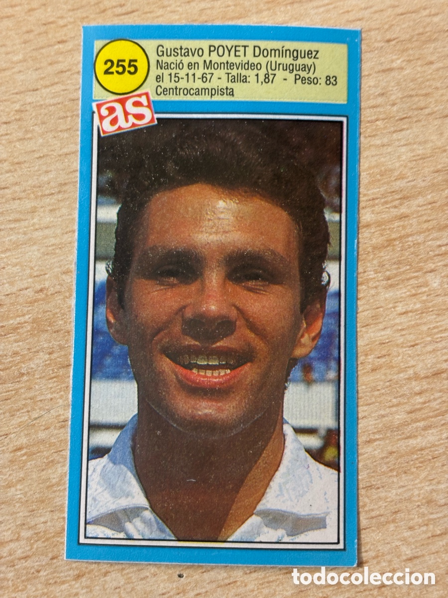 Cromos de f&uacute;tbol: # 255 Poyet Real Zaragoza Ases de la liga 90 91 sin pegar