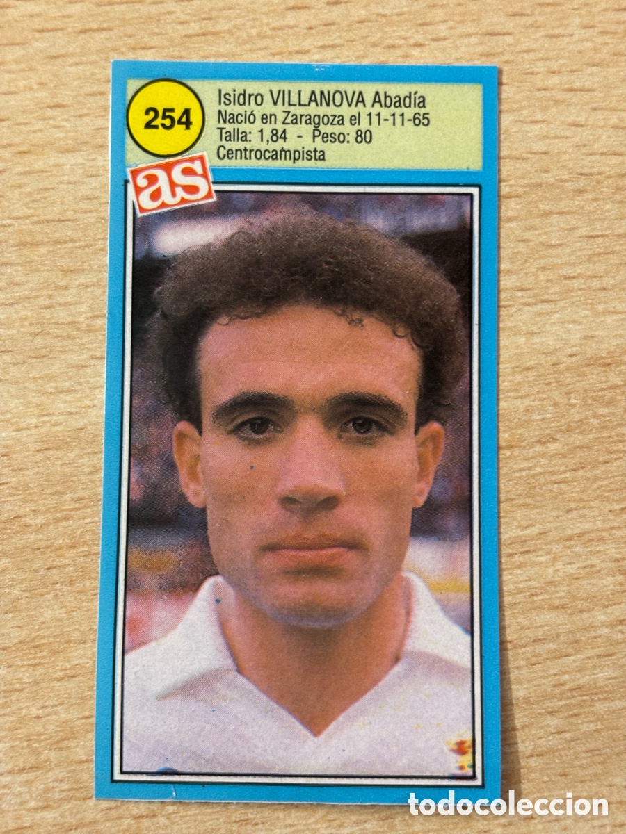 Cromos de f&uacute;tbol: # 254 Villanova Real Zaragoza Ases de la liga 90 91 sin pegar