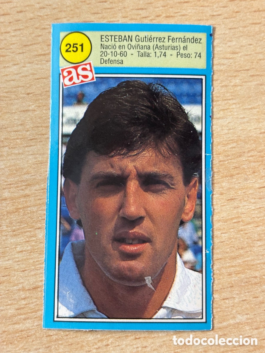 Cromos de f&uacute;tbol: # 251 Esteban eal Zaragoza Ases de la liga 90 91 sin pegar