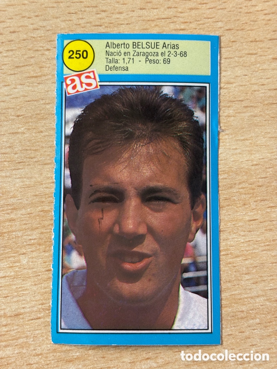 Cromos de f&uacute;tbol: # 250 Belsue eal Zaragoza Ases de la liga 90 91 sin pegar
