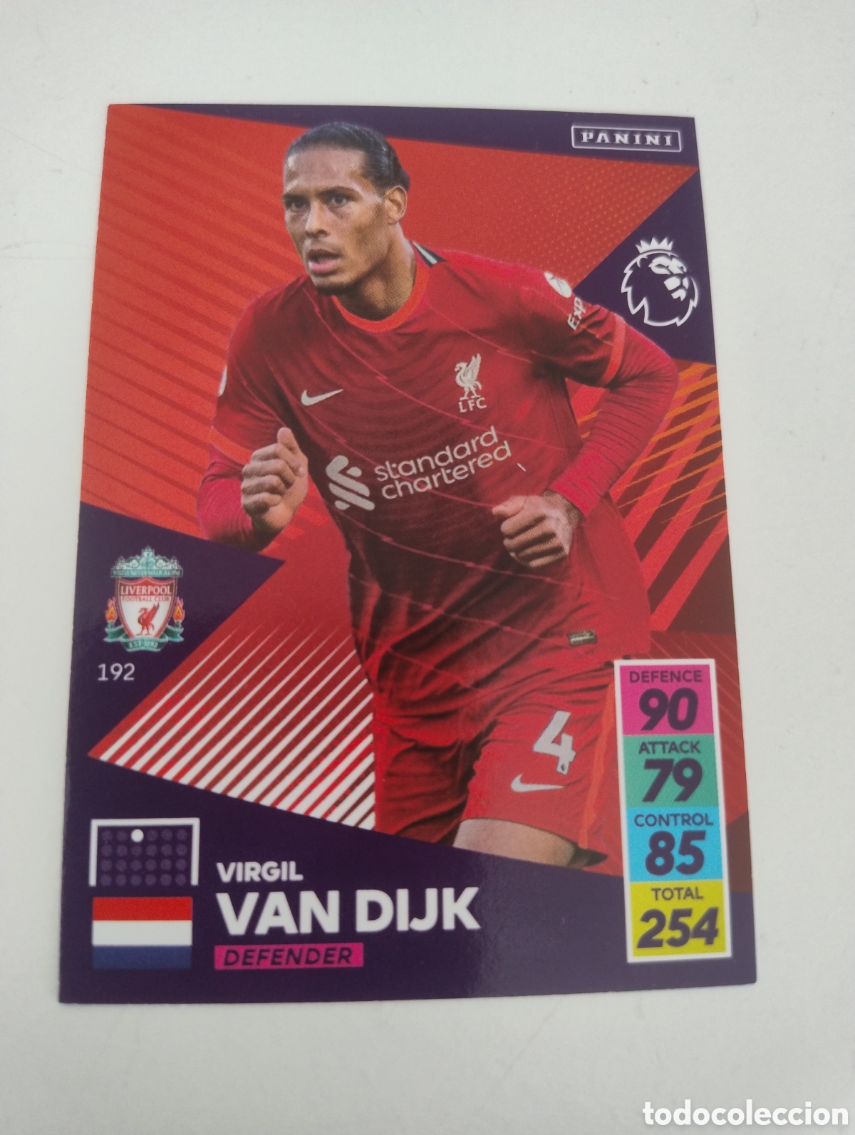 Cromos de f&uacute;tbol: 192 - Van Dijk - Liverpool - Adrenalyn XL Premier League 2021 - 2022