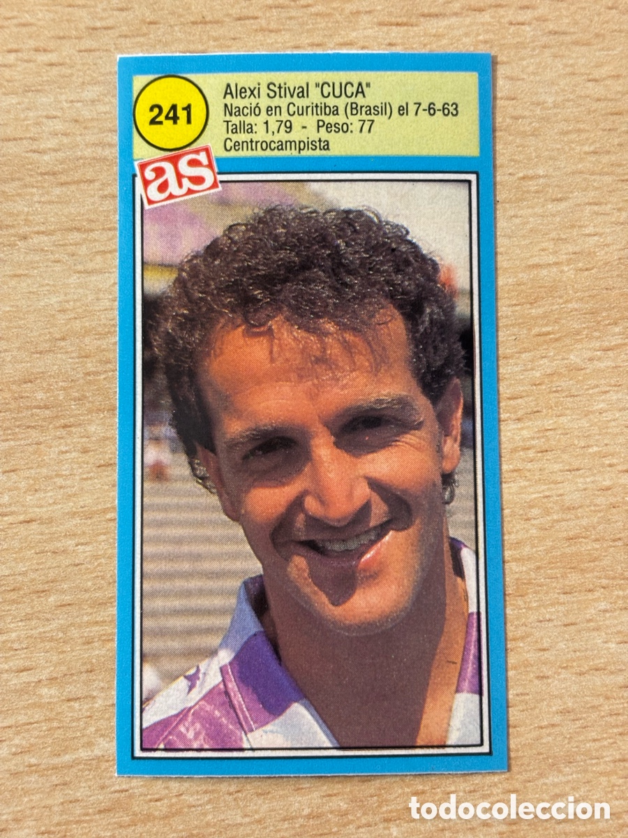 Cartes &agrave; collectionner de Football: # 241 Cuca Real Valladolid Ases de la liga 90 91 sin pegar