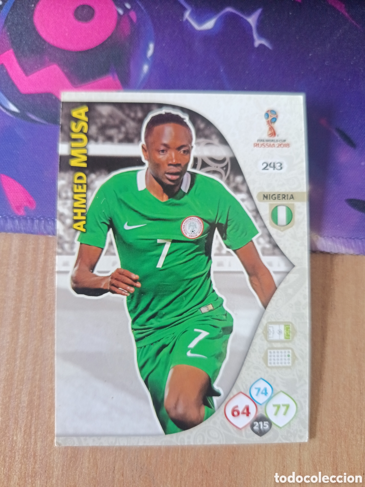 Cartes &agrave; collectionner de Football: 243 Musa adrenalyn mundial fifa world cup 2018 18 rusia