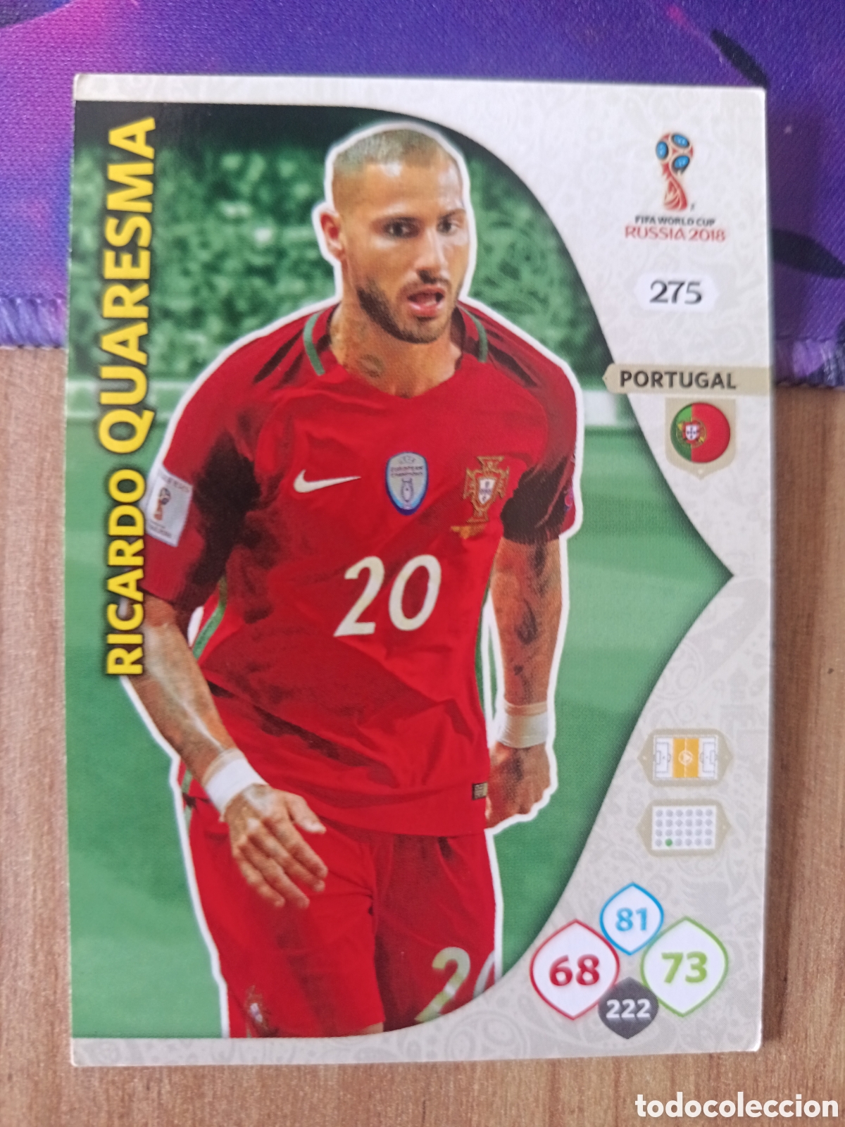 Cartes &agrave; collectionner de Football: 275 Quaresma adrenalyn mundial fifa world cup 2018 18 rusia