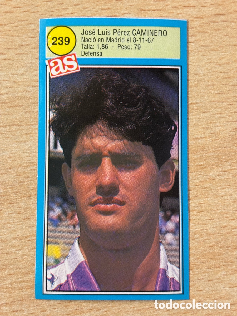 Cartes &agrave; collectionner de Football: # 239 Caminero Real Valladolid Ases de la liga 90 91 sin pegar