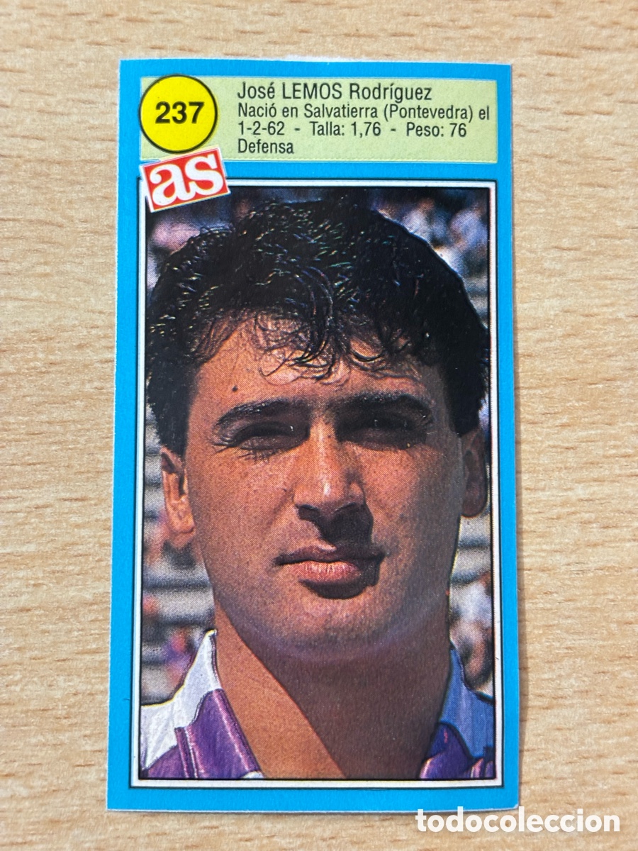Fu&szlig;ball-Sticker: # 237 Lemos Real Valladolid Ases de la liga 90 91 sin pegar