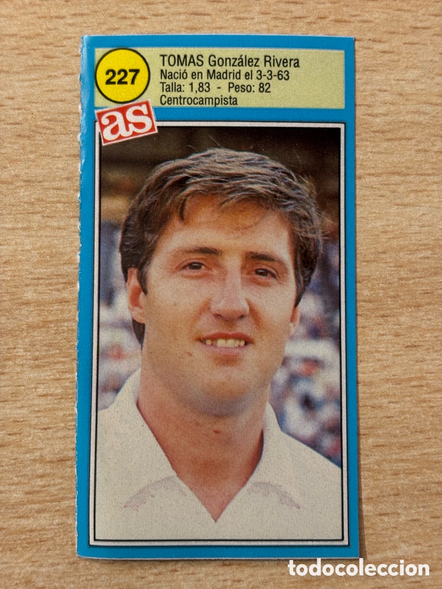 Cromos de f&uacute;tbol: # 227 Tomas Valencia CF Ases de la liga 90 91 sin pegar