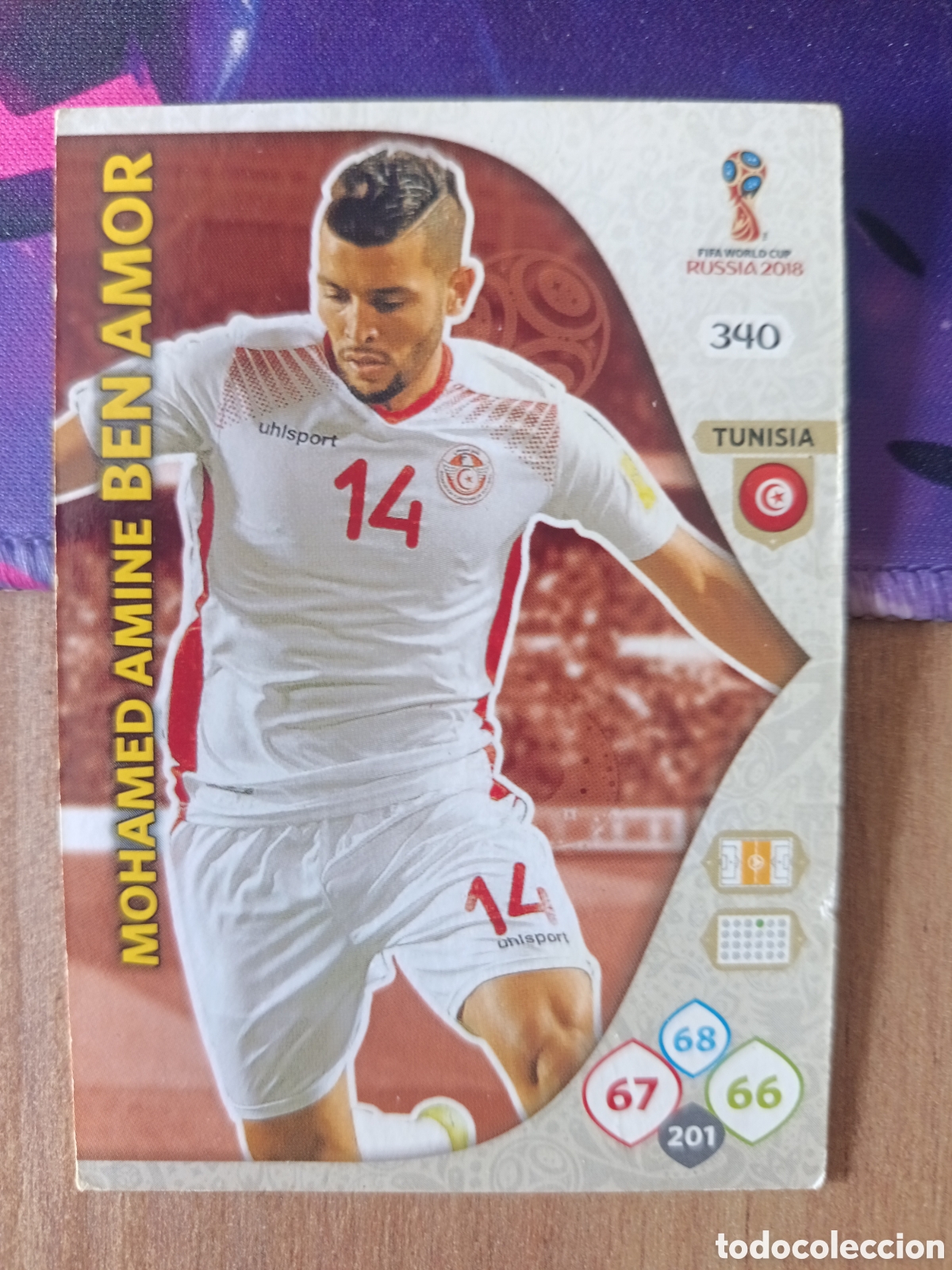 Cromos de f&uacute;tbol: 340 Ben Amor adrenalyn mundial fifa world cup 2018 18 rusia