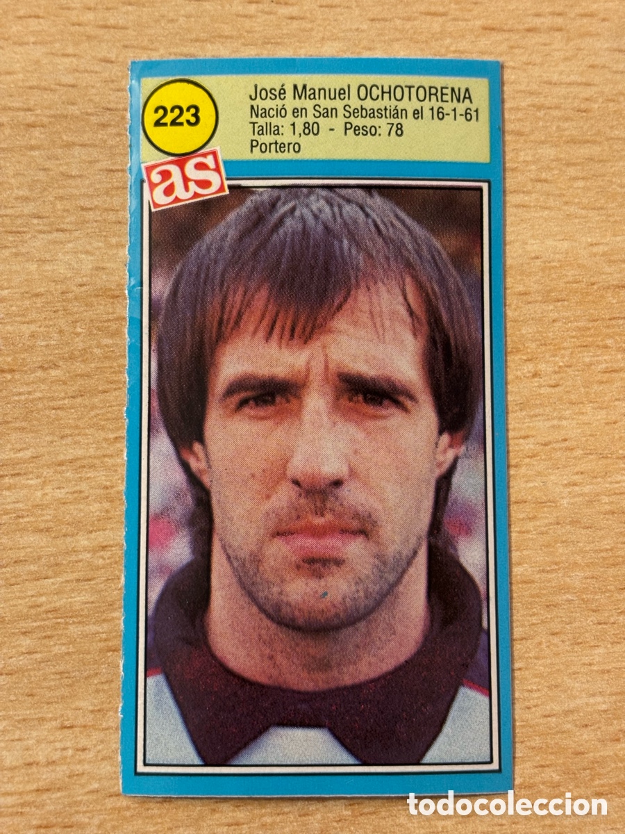 Cromos de f&uacute;tbol: # 223 Ochotorena Valencia CF Ases de la liga 90 91 sin pegar