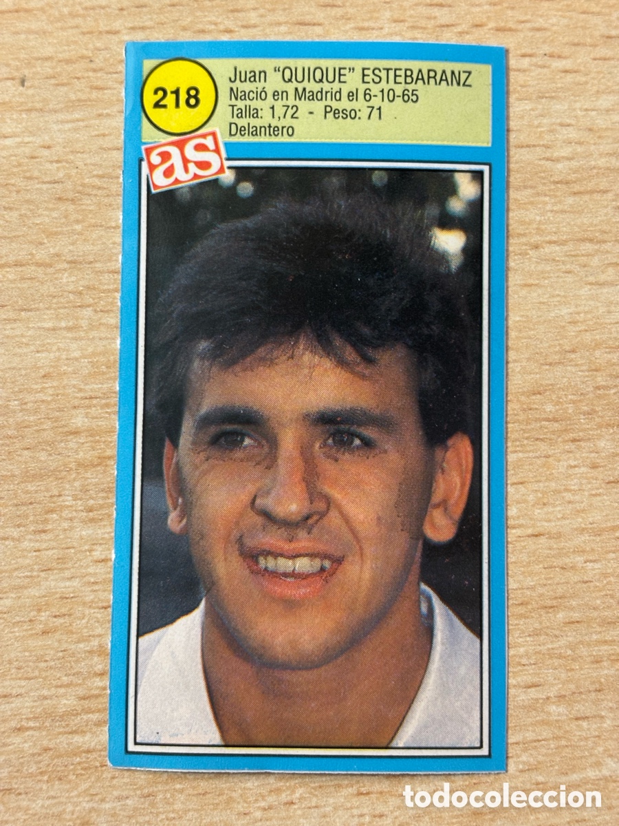 Cromos de f&uacute;tbol: # 218 Quique Estebaranz CD Tenerife Ases de la liga 90 91 sin pegar