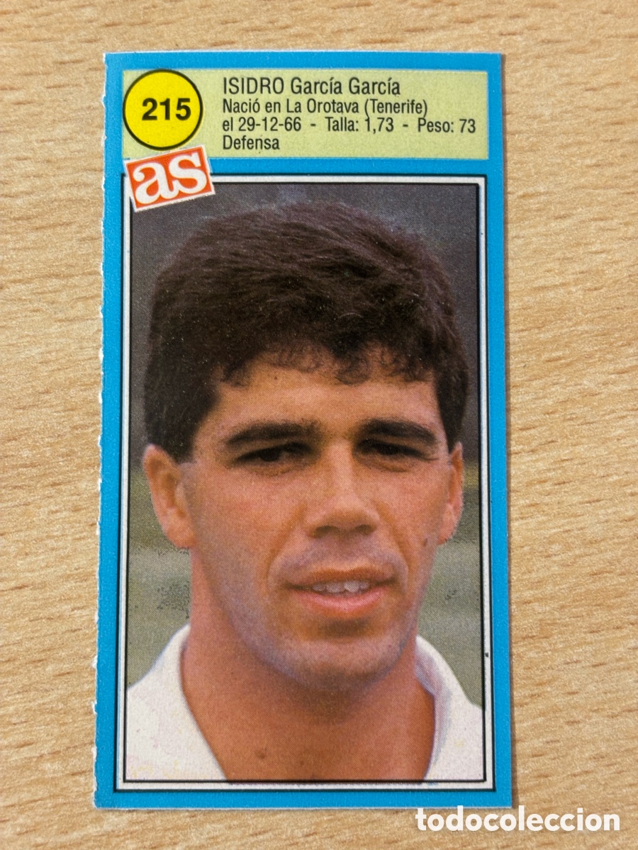 Cromos de f&uacute;tbol: # 215 Isidro CD Tenerife Ases de la liga 90 91 sin pegar
