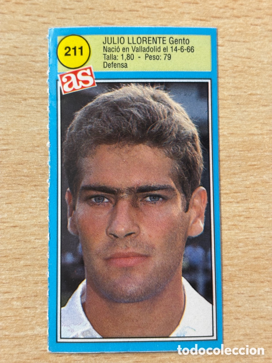 Figurine di Calcio: # 211 Julio Llorente CD Tenerife Ases de la liga 90 91 sin pegar