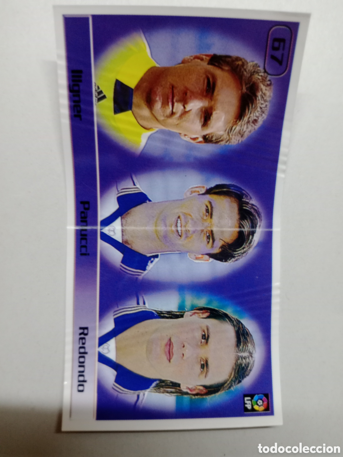 Cromos de f&uacute;tbol: BOLLYCAO LIGA 98-99 CROMO NUEVO NUNCA PEGADO N&ordm; 67 REAL MADRID MARCA DE CIERRE