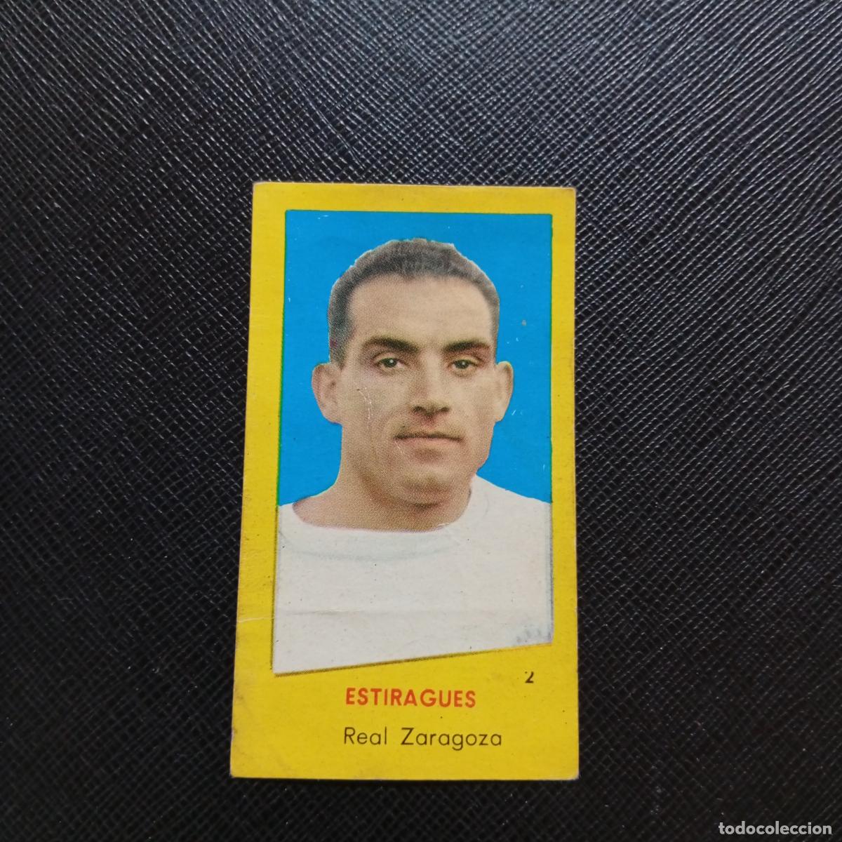 Fu&szlig;ball-Sticker: 2 ESTIRAGUES ZARAGOZA BRUGUERA 1960 1961 CROMO FUTBOL 60 61 LIGA - DESPEGADO - A38 PG208