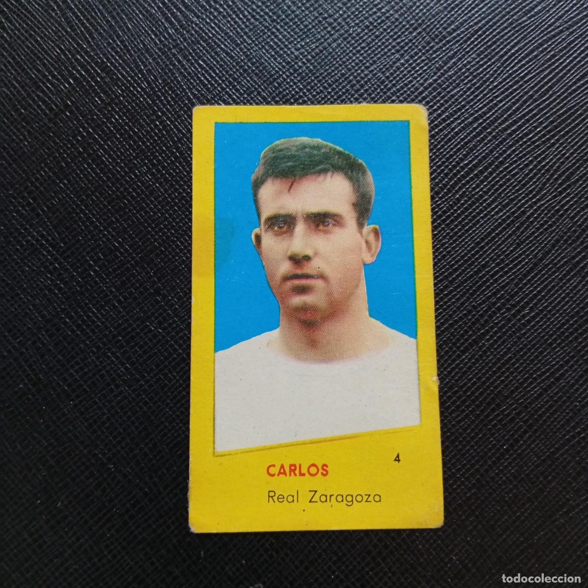 Cromos de f&uacute;tbol: 4 CARLOS ZARAGOZA BRUGUERA 1960 1961 CROMO FUTBOL 60 61 LIGA - DESPEGADO - A38 PG334