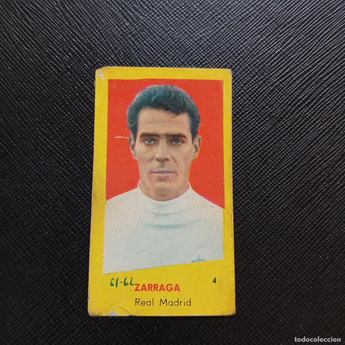 Figurine di Calcio: 4 ZARRAGA REAL MADRID BRUGUERA 1960 1961 CROMO FUTBOL 60 61 LIGA - DESPEGADO - A38 PG478