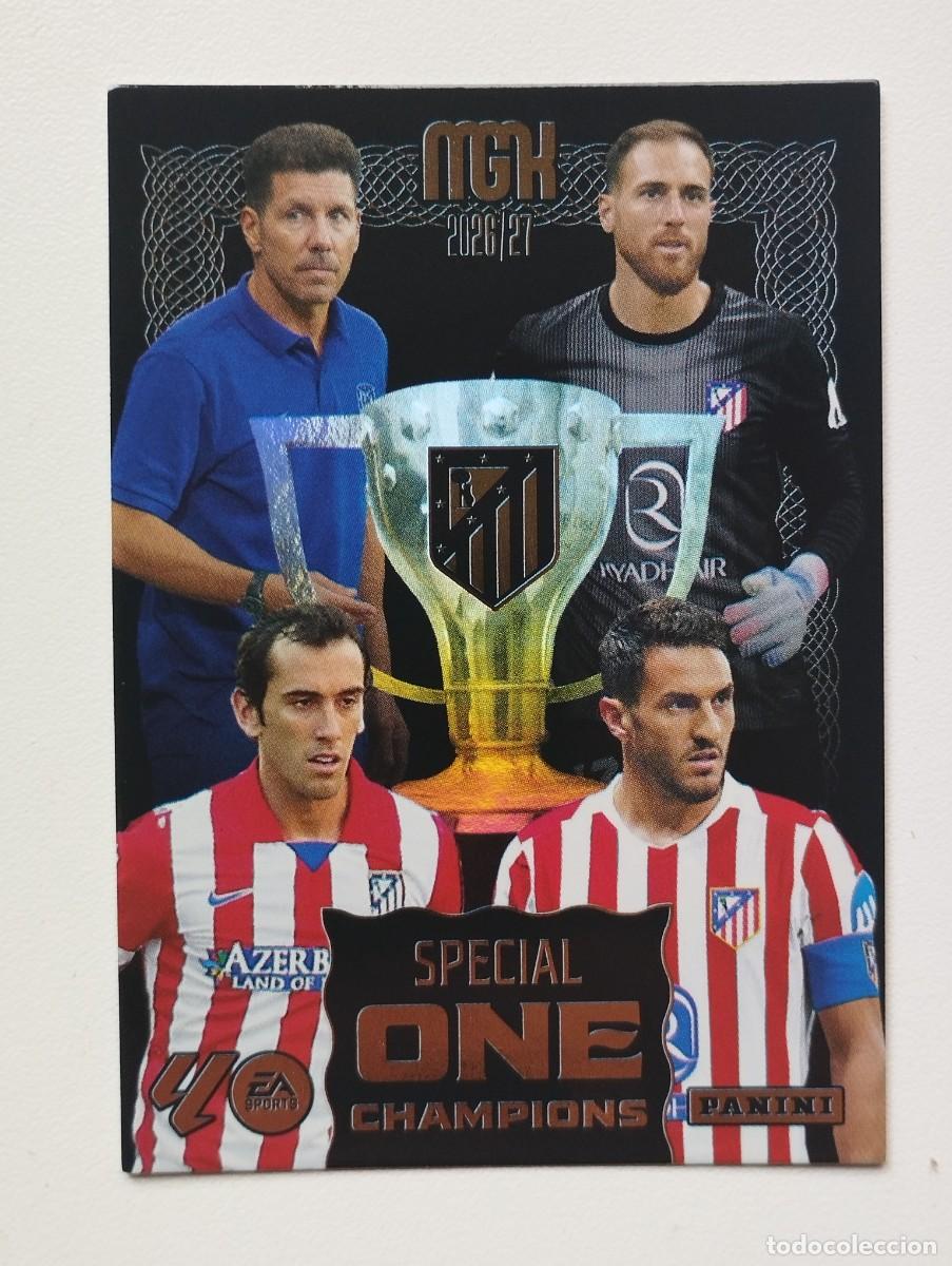 Cromos de f&uacute;tbol: CROMO CARD 2026 2027 MEGACRACKS 27 26 MGK PANINI SPECIAL ONE CHAMPIONS ATLETICO DE MADRID