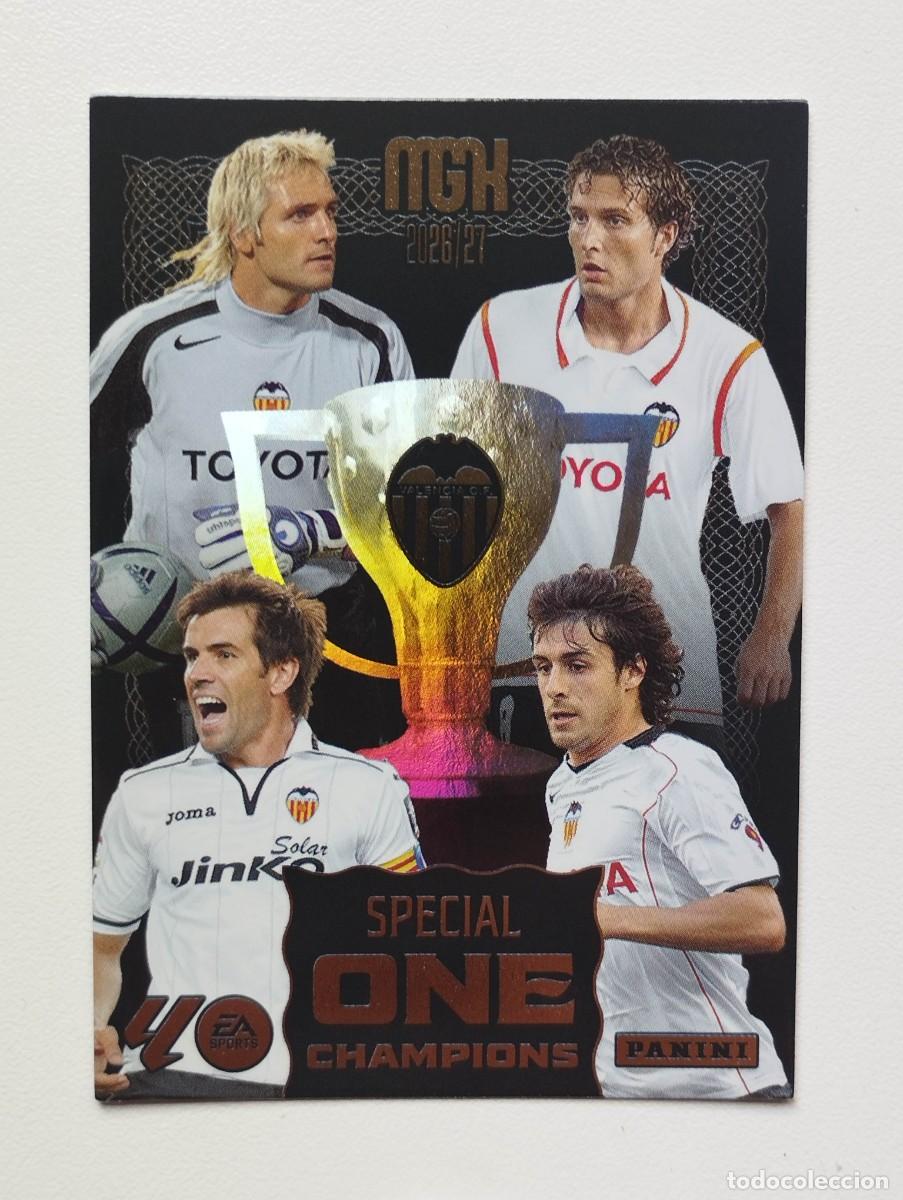 Cromos de f&uacute;tbol: CROMO CARD 2026 2027 MEGACRACKS 27 26 MGK PANINI SPECIAL ONE CHAMPIONS VALENCIA