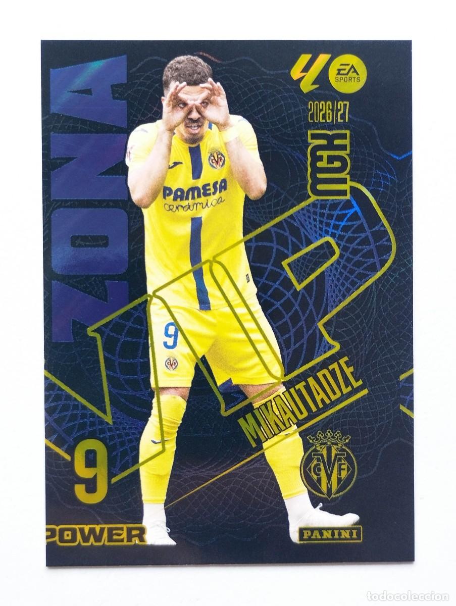 Figurine di Calcio: CROMO 2026 2027 MEGACRACKS 27 26 MGK PANINI ZONA VIP POWER ERROR DE CORTE MIKAUTADZE 402P VILLARREAL