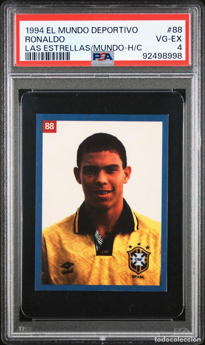 Football Stickers: Rookie Ronaldo #88 Brasil Las Estrellas/Mundo-H/C El Mundo Deportivo 1994 Psa 4