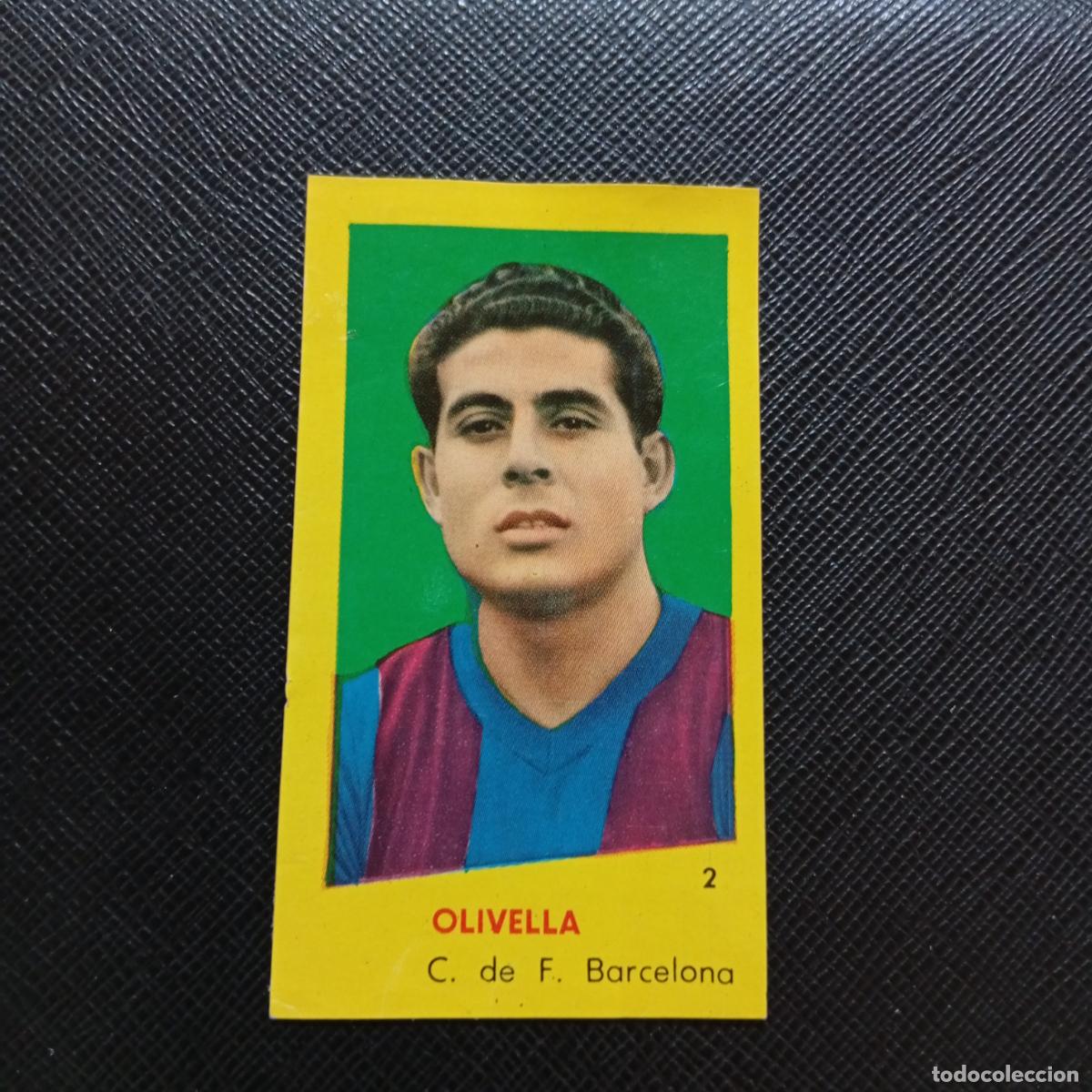 Cromos de f&uacute;tbol: 2 OLIVELLA BARCELONA BRUGUERA 1960 1961 CROMO FUTBOL 60 61 LIGA - DESPEGADO - A38 PG181