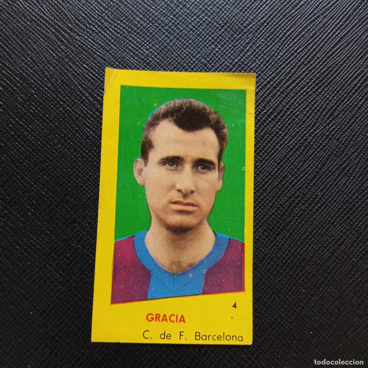 Cromos de f&uacute;tbol: 4 GRACIA BARCELONA BRUGUERA 1960 1961 CROMO FUTBOL 60 61 LIGA - DESPEGADO - A38 PG199