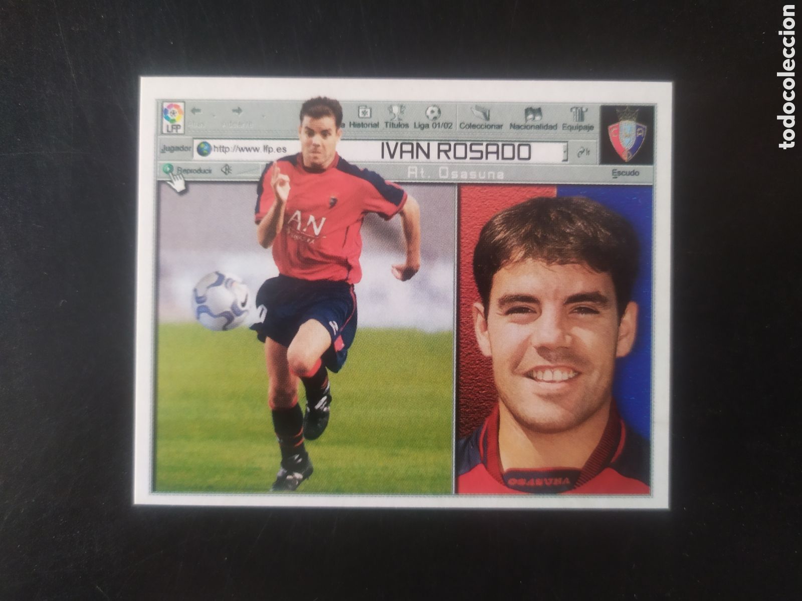 Cartes &agrave; collectionner de Football: Liga este 2001 2002 01 02 Iv&aacute;n Rosado Osasuna sin pegar
