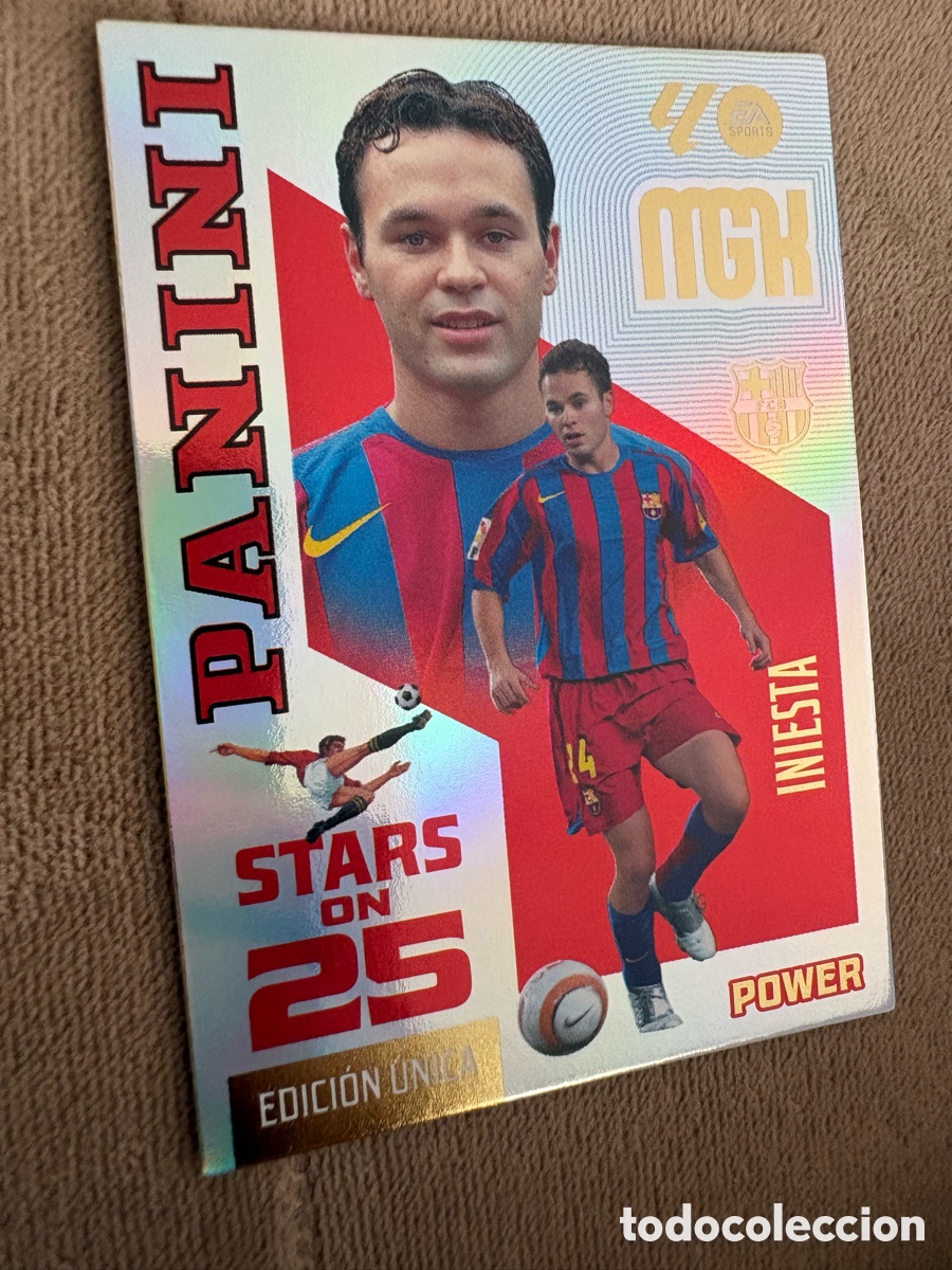 Fu&szlig;ball-Sticker: P434 P 434 INIESTA BARCELONA STARS ON 25 EDICION UNICA POWER ⚽ MEGACRACKS LIGA 2026 2027 26 27 ⚽