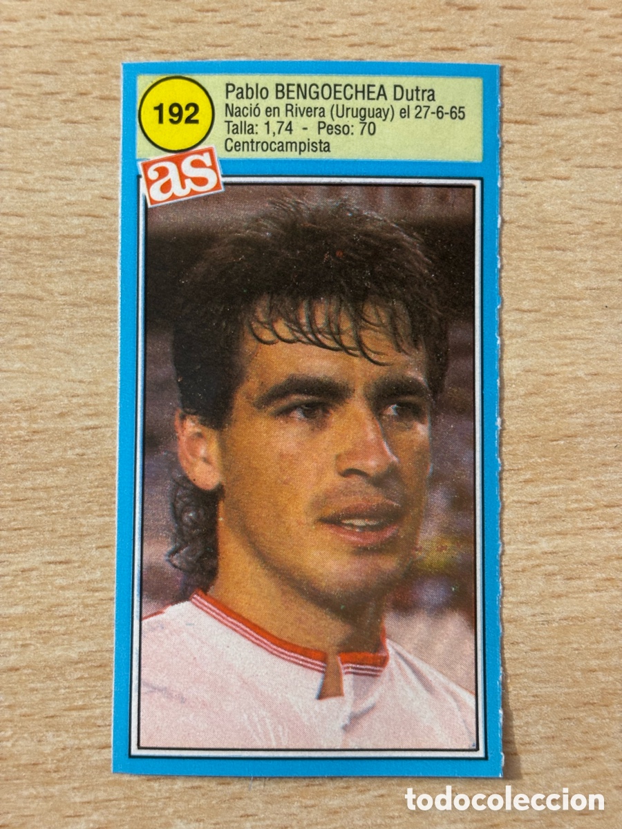 Cromos de f&uacute;tbol: # 192 Bengoechea Sevilla FC Ases de la liga 90 91 sin pegar
