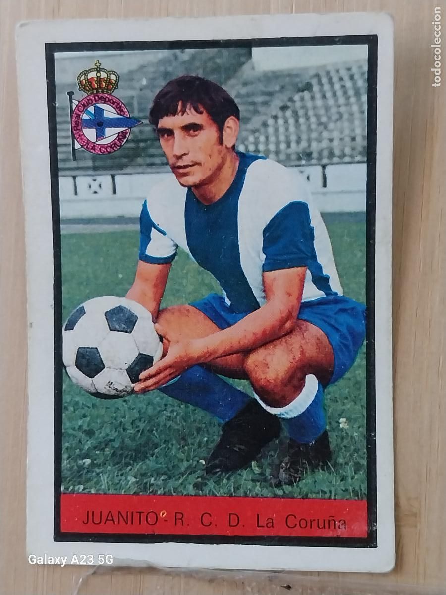 Figurine di Calcio: JUANITO DEPORTIVO CORU&Ntilde;A ED FHER LIGA 1972 72 73 CROMO ORGINAL SIN PEGAR NUNCA **