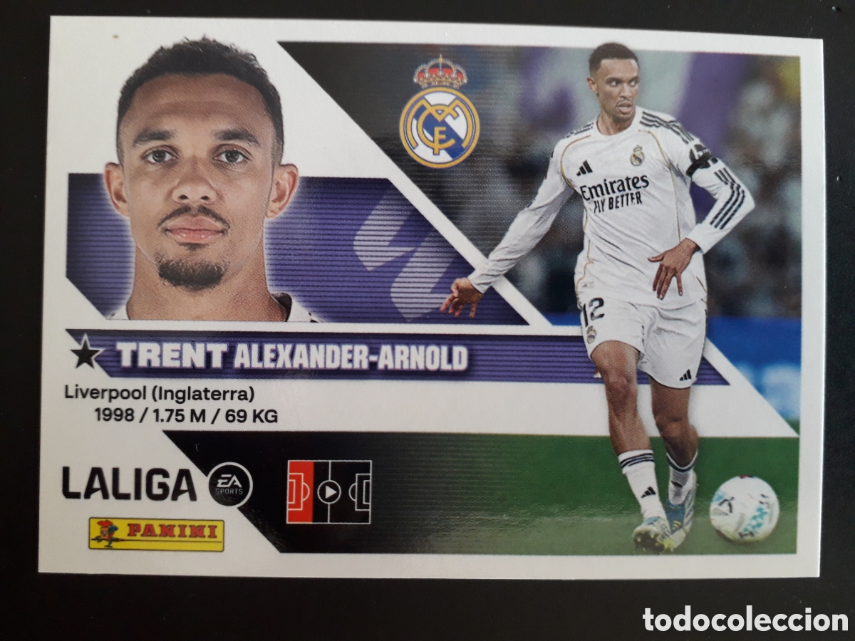 Figurine di Calcio: TRENT ALEXANDER ARNOLD REAL MADRID N&deg; 5 ED ESTE 2026 2027 26 27 SIN PEGAR PEDIDO M&Iacute;NIMO 3&euro;