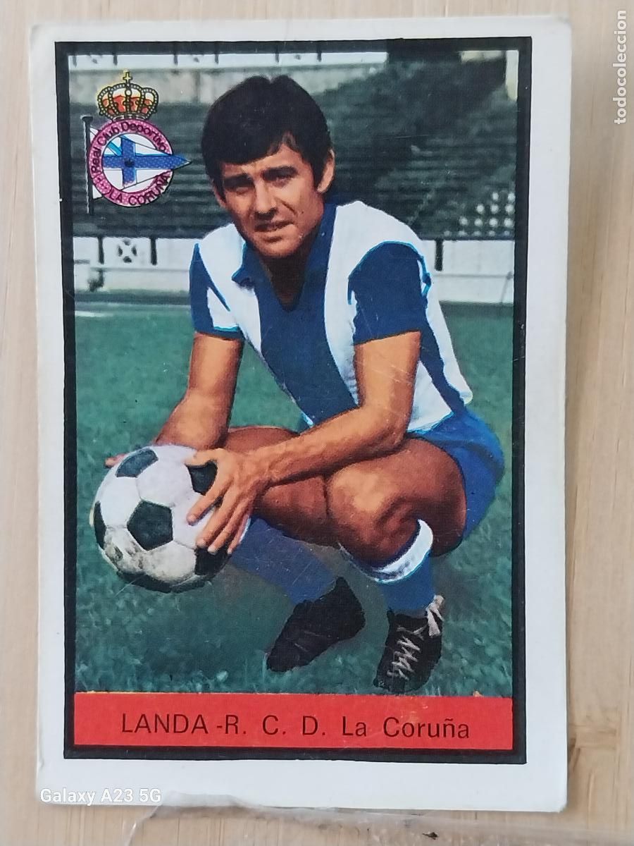 Cromos de f&uacute;tbol: LANDA DEPORTIVO CORU&Ntilde;A ED FHER LIGA 1972 72 73 CROMO ORGINAL SIN PEGAR NUNCA **